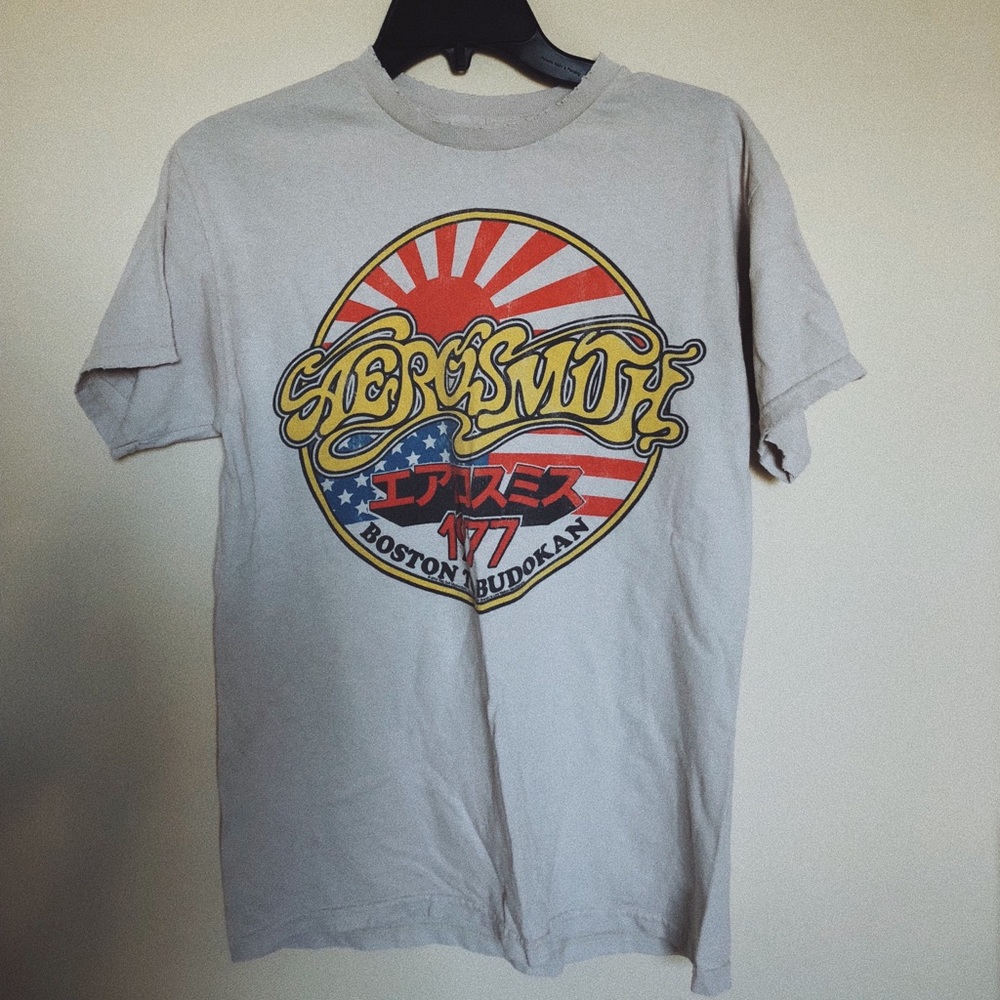 Brandy Melville Distressed Aerosmith Band Tee